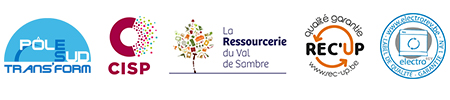 Avec le soutien de Pôle Sud Trans'form, du CISP, de la Ressourcerie du Val de Sambre, de Rec'Up et de Electro